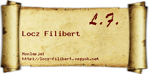 Locz Filibert névjegykártya